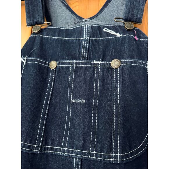 Vintage Roebucks Denim Overalls 38x34 – Classic Dark Wash Workwear Style - Picture 5 of 11